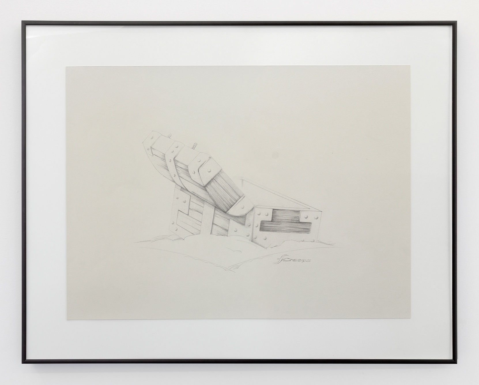 CRAIG MULHOLLAND Specimen of No Value, 2025 Graphite on paper, framed 51 x 65 x 2.5cm