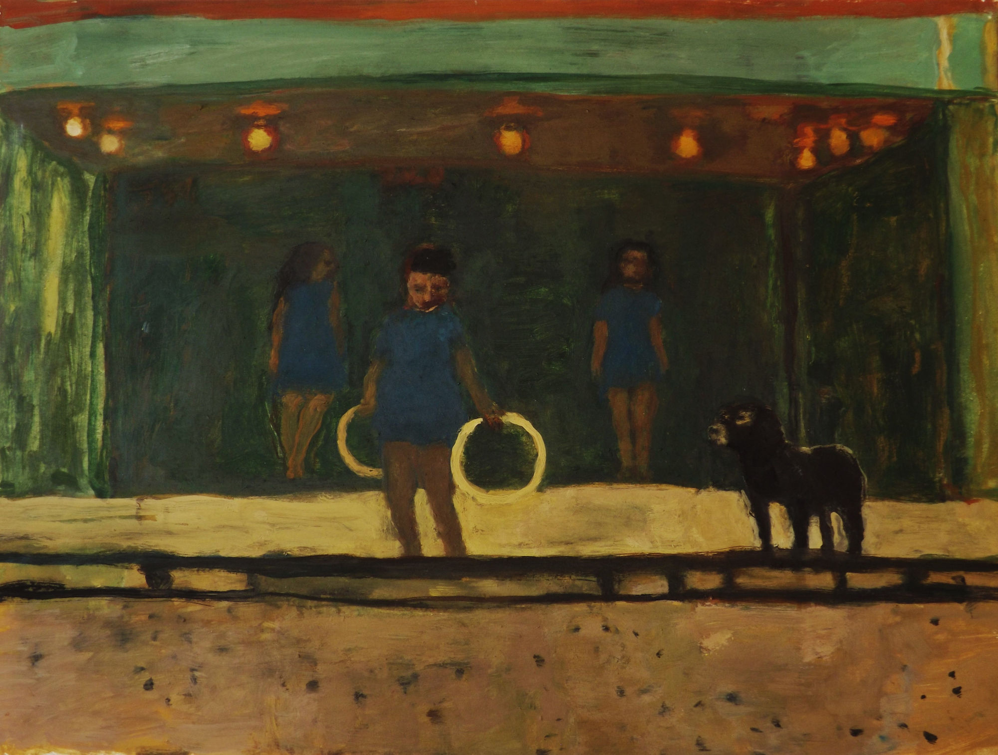 Bridget Moore “Sideshow Blues” Gouache 24 x 32cm £930 - SOLD