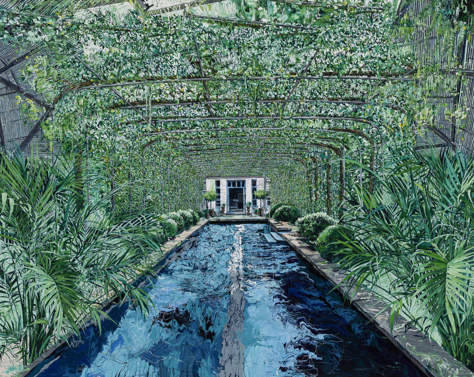 Oak Spring Garden 2023 Enamel and acrylic on canvas 130x162cm