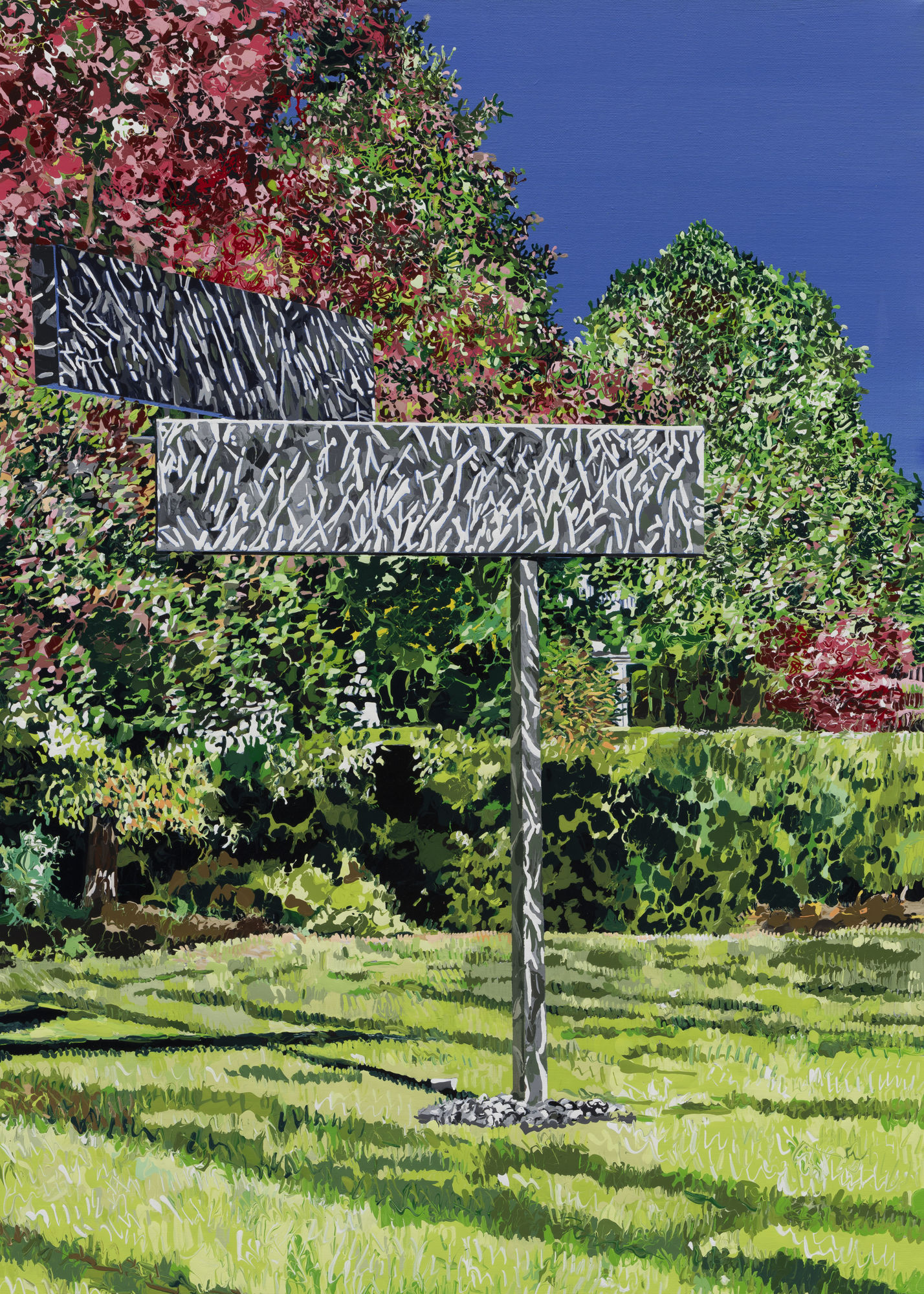 sculpture on canvas 1 2024 Enamel and acrylic on canvas 90.9x65.1 cm