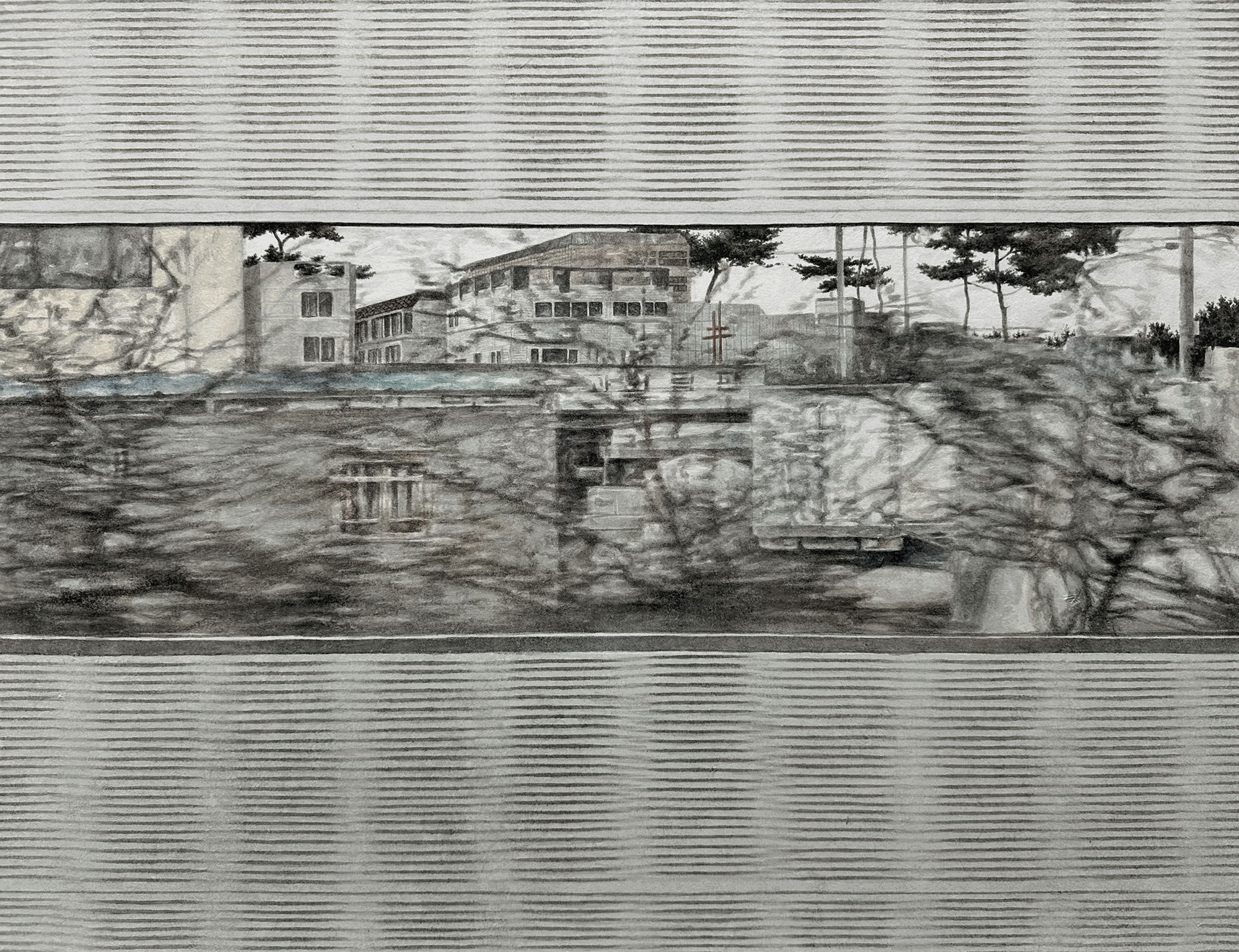 조소윤 우리 열차는 출발해서 2 2023 50x65cm 장지에 채색