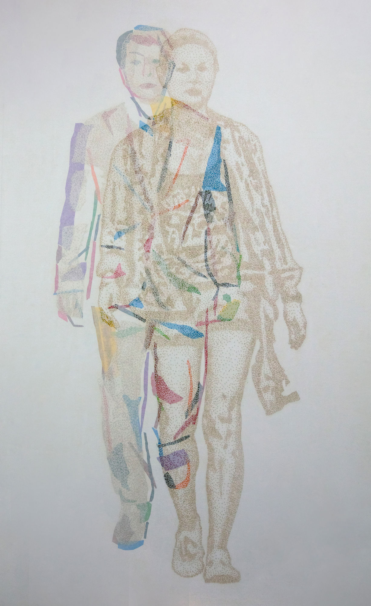 여행자 1 2025 125 x 180cm Incense, Mixed media on hanji paper