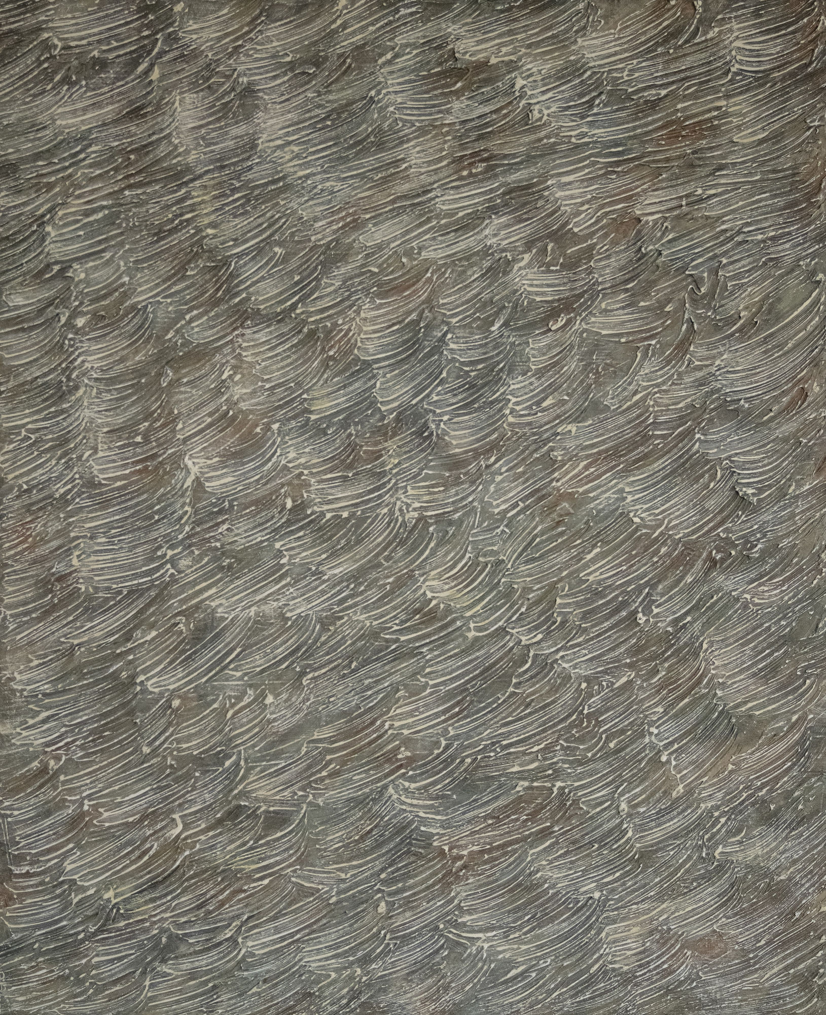 우병윤 Woo Byoung Yun 중첩 重疊 Superposition 2024 65.2x53.0cm Plaster & gouache on wood panel