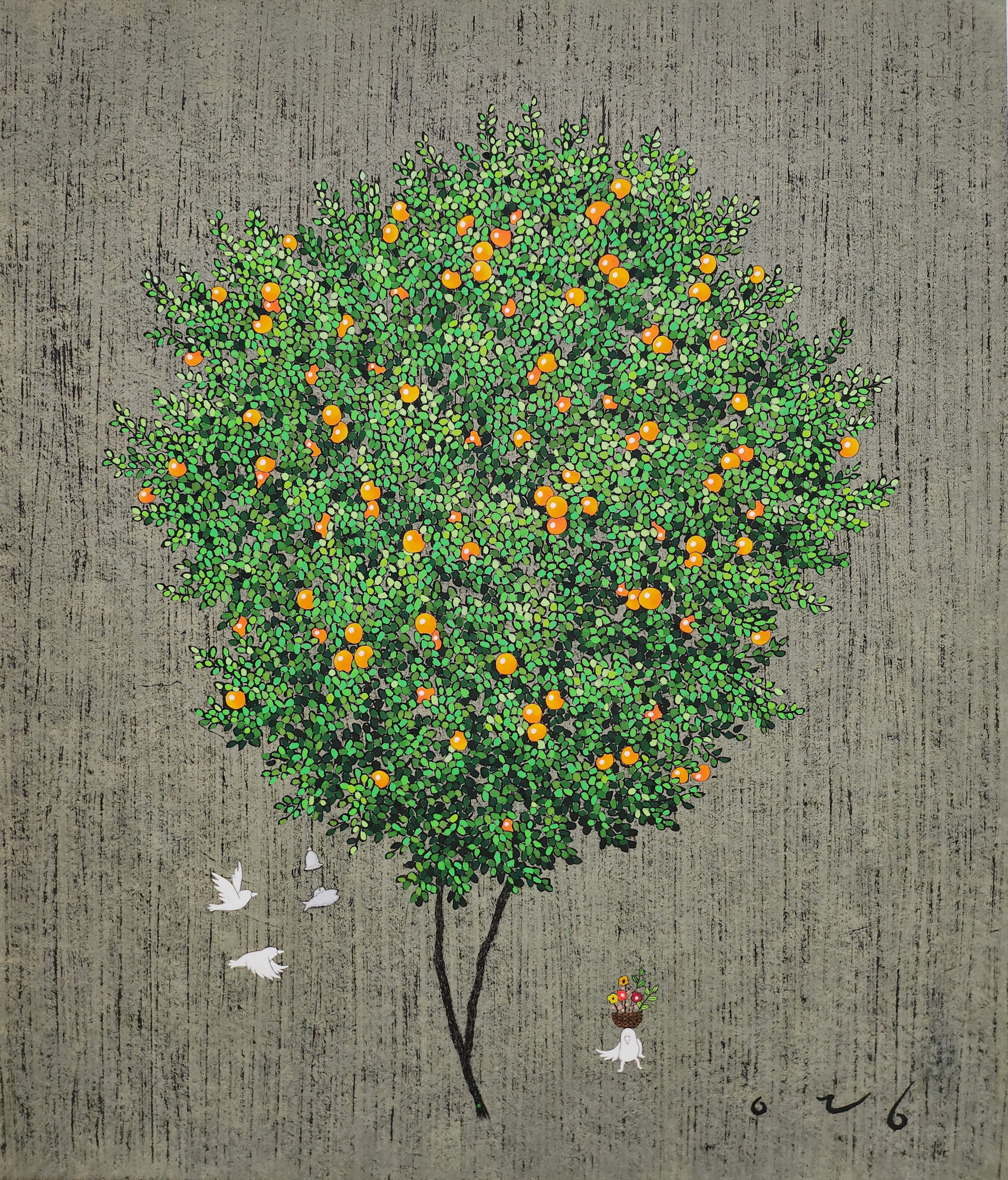 이영지 내 사랑은 멈추지 않아 2024 53 x 45.5 cm 장지위에 분채