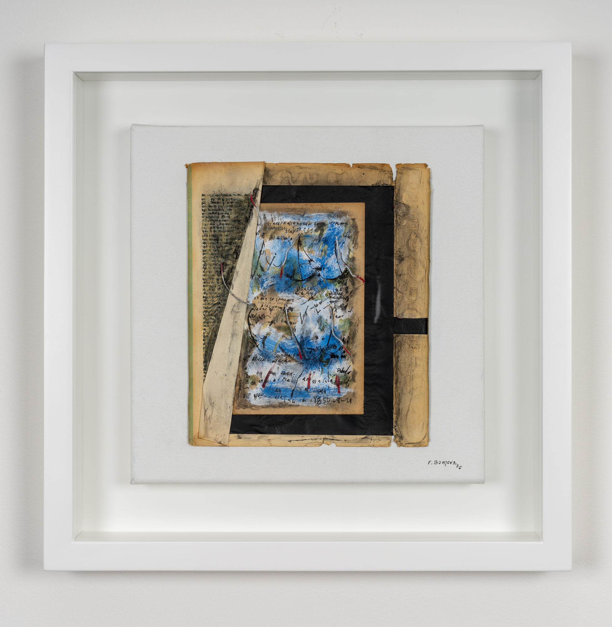 François Bonjour, PAGINA APERTA, 2024 Mixed media, 44 x 44 cm