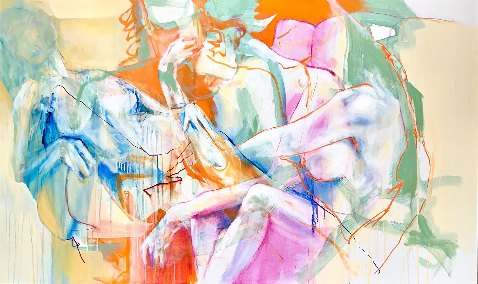 painting of abstracted group of figures