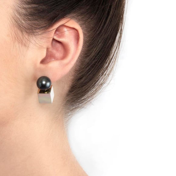 Melanie Georgacopoulos, Cube Stud Earrings