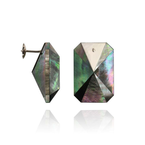 Melanie Georgacopoulos, MOP Emerald Earrings
