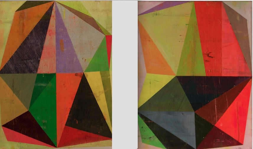 DEBORAH ZLOTSKY Pushmi and Pullyu, 2017 Oil on canvas 22 x 14 inches each