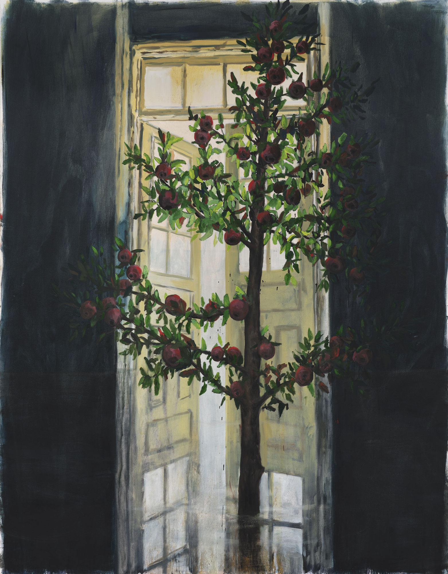 Enrique Martínez Celaya, The Prodigal Room, 2024. Oil and wax on canvas. 100 x 78 in / 254 x 198.1 cm. Photo by Heather Rasmussen. Image courtesy of Gallery Wendi Norris, San Francisco, CA.