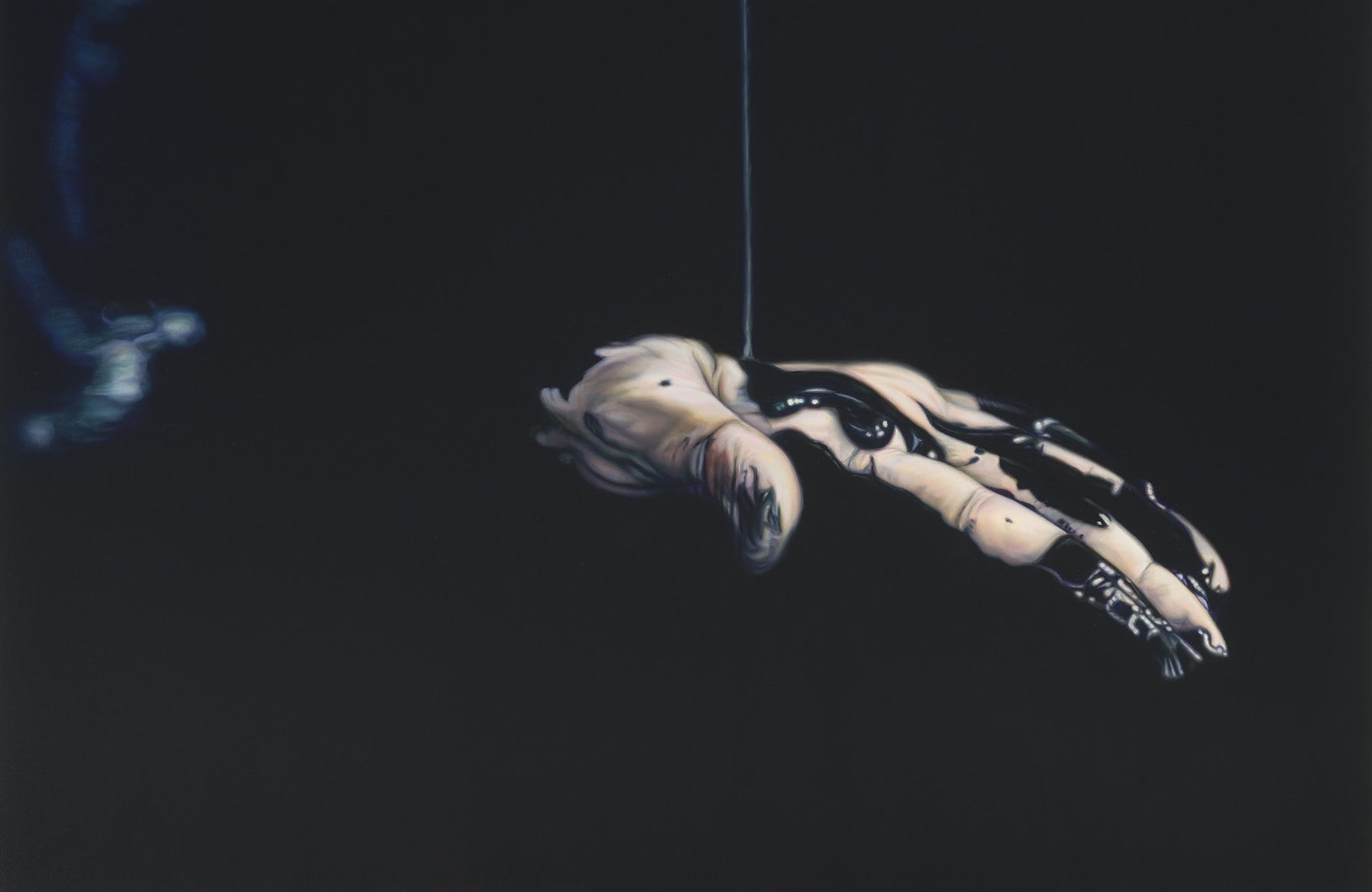 Ana Teresa Fernandez, Erasure 7 (performance documentation), 2017, Oil on canvas, 30 x 40 inches (76.2 x 101.6 cm)