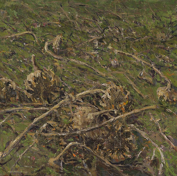 Abbas Nasle Shamloo Enclosure 24, 2023 Acrylic on canvas 70 x 70 cm 27 1/2 x 27 1/2 in