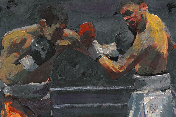 Ali Zakeri The Eliminate Or The Sons Of God Series 24, 2016 Acrylic on cardboard 21 x 29 cm 8 1/4 x 11 3/8 in