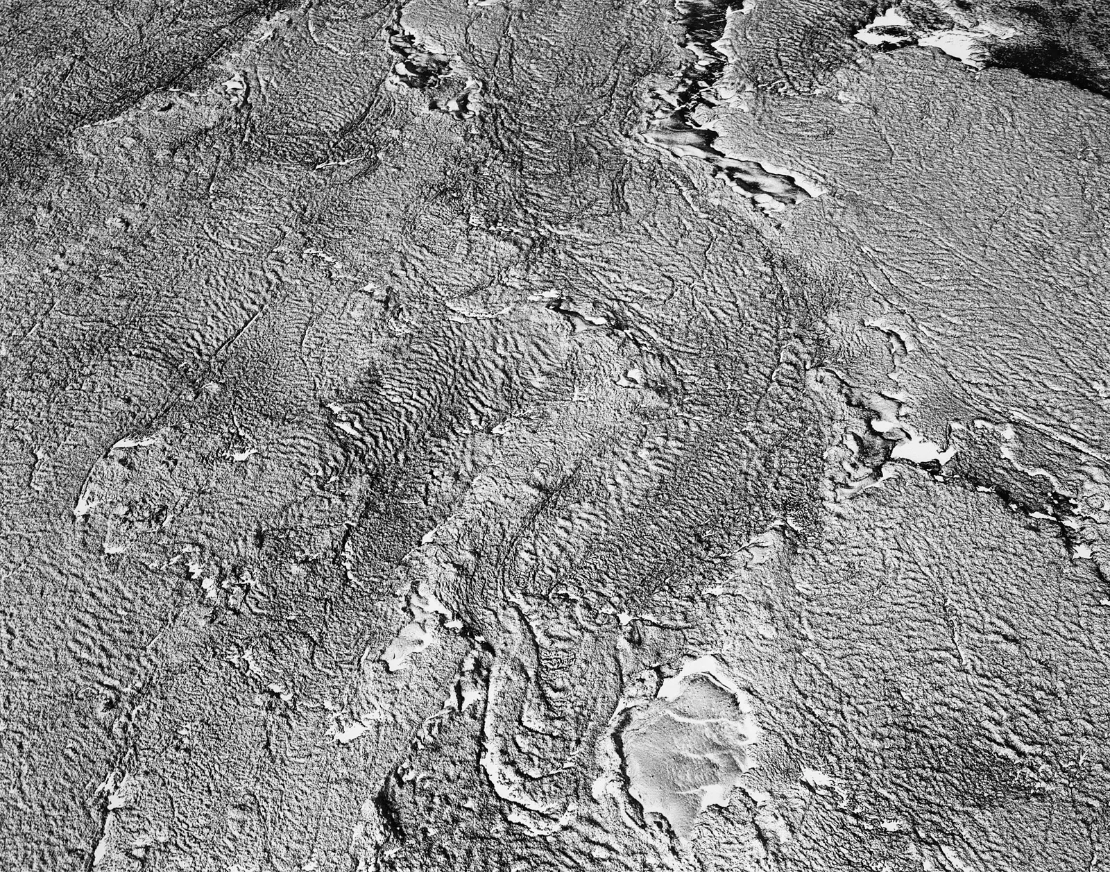 Aerial View of Central Highlands, Iceland, 2019 Selenium Toned Silver Gelatin Print, 16x20" Edition of Three