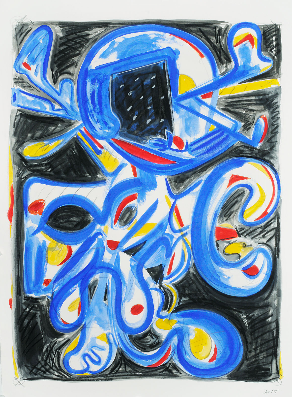 Obake, Gouache and Pencil on Paper, 30x22", 2015