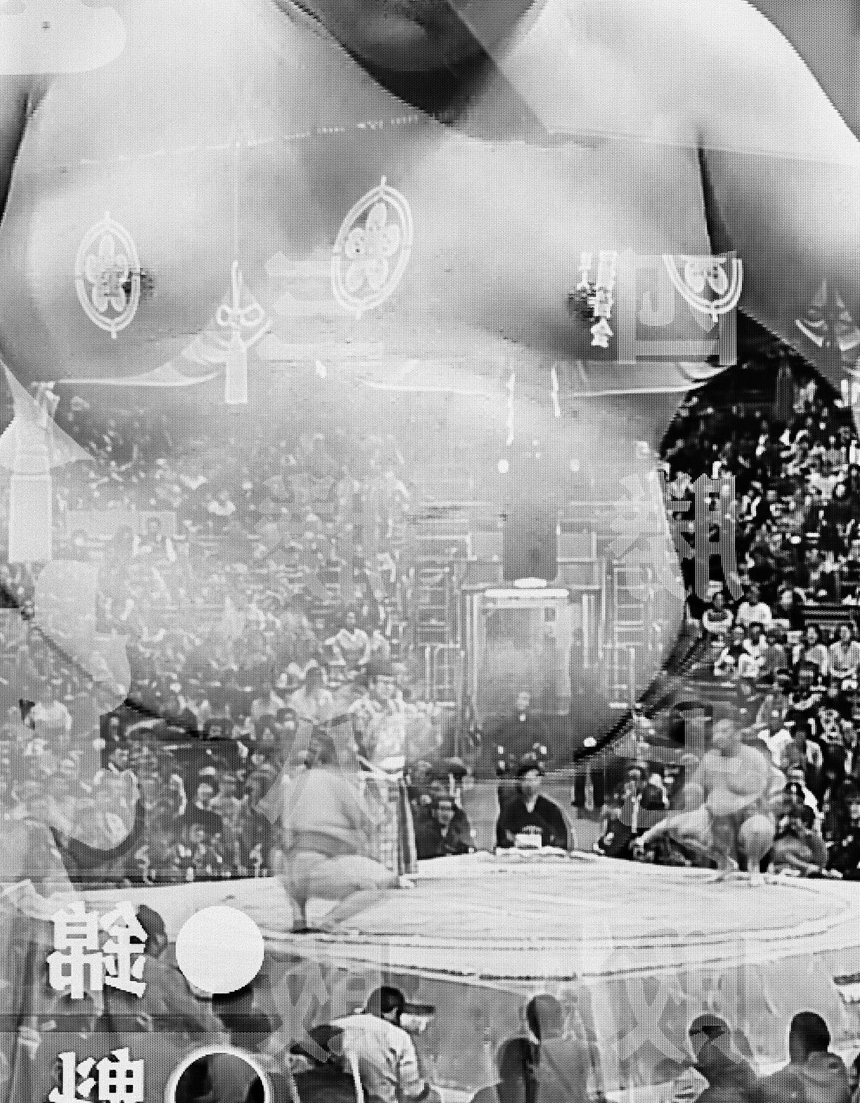 Sumo Match on TV, Tokyo, Japan, 2018 Selenium Toned Silver Gelatin Print, 24x20" Edition of Three