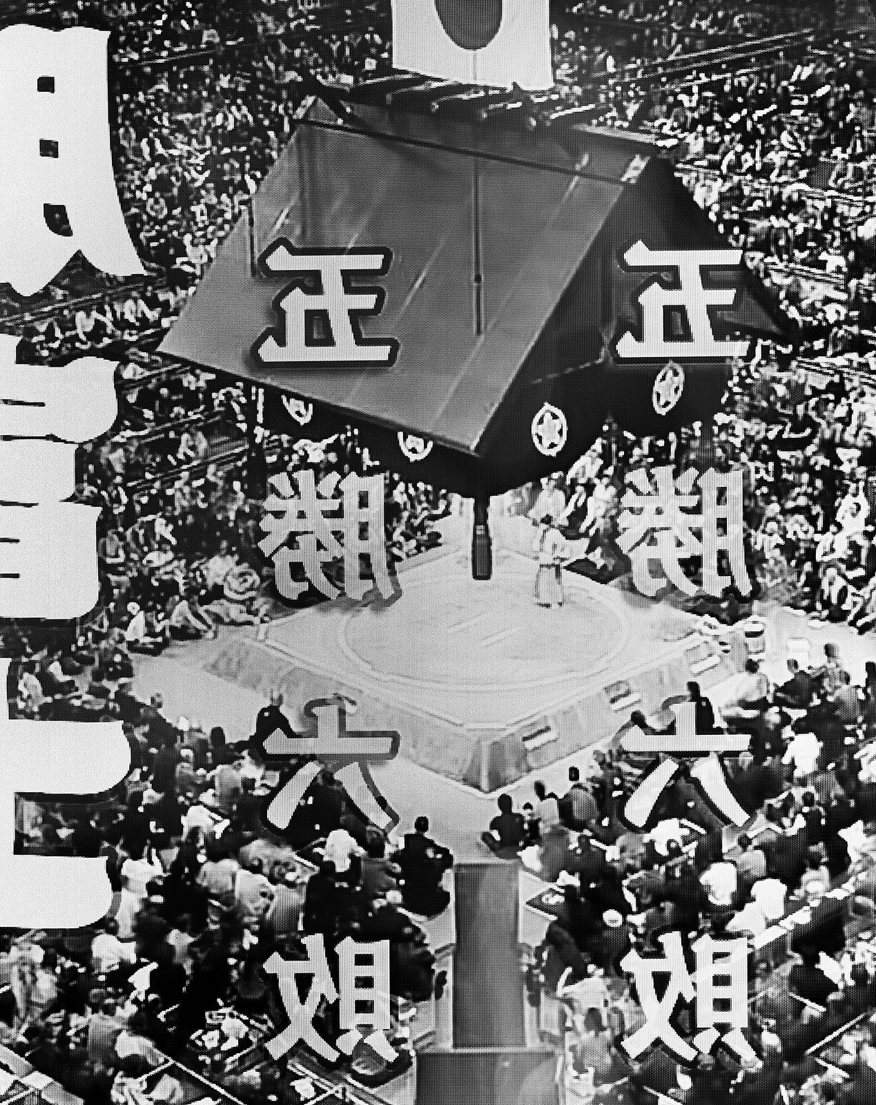 Sumo Match on TV, Tokyo, Japan, 2018 Selenium Toned Silver Gelatin Print, 24x20" Edition of Three