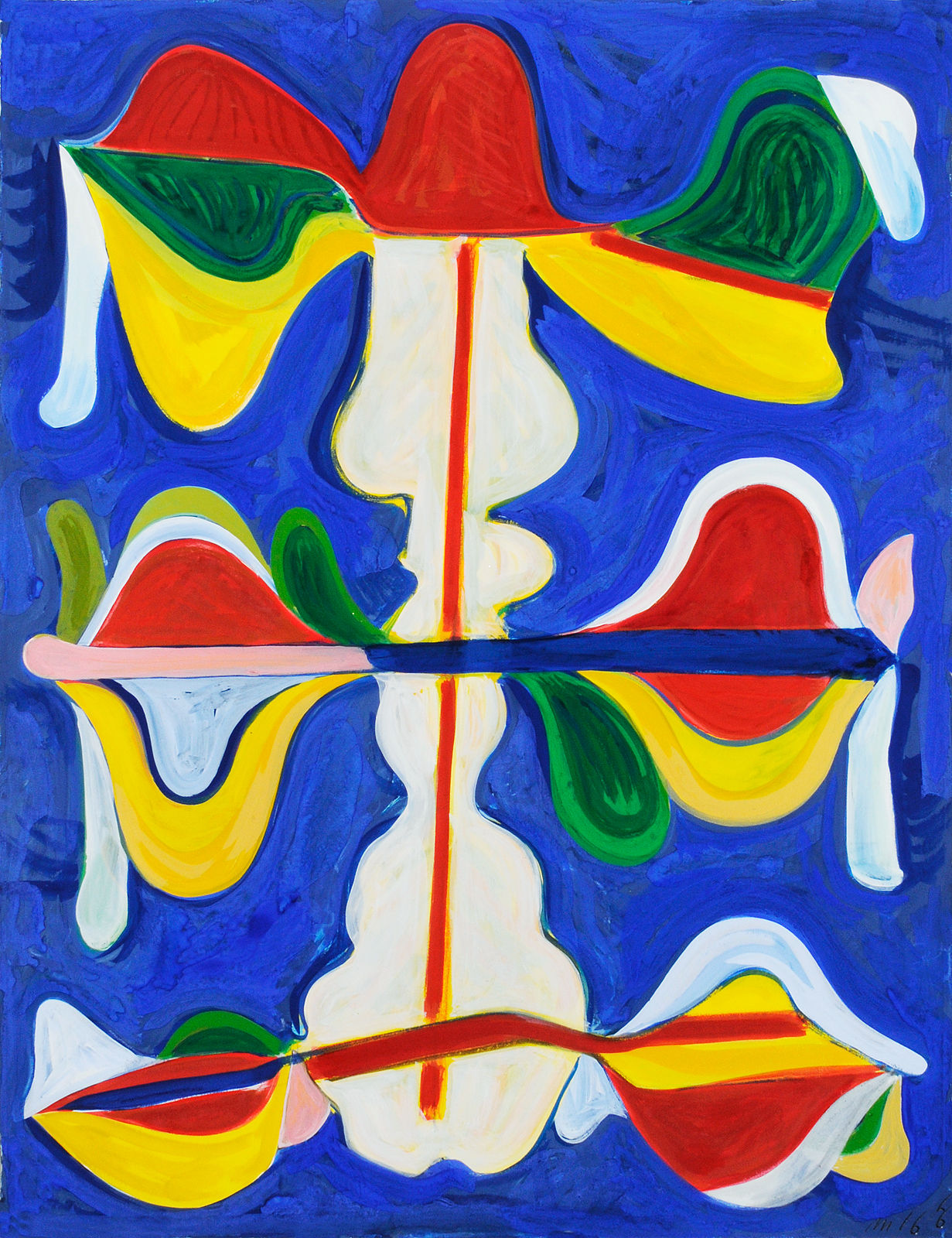 Untitled Design for a Kite, Gouache and Pencil on Paper, 30x22", 2016