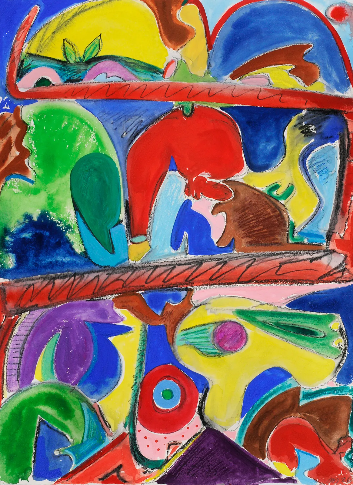 Untitled, Mixed Media on Paper, 30x22", 2026