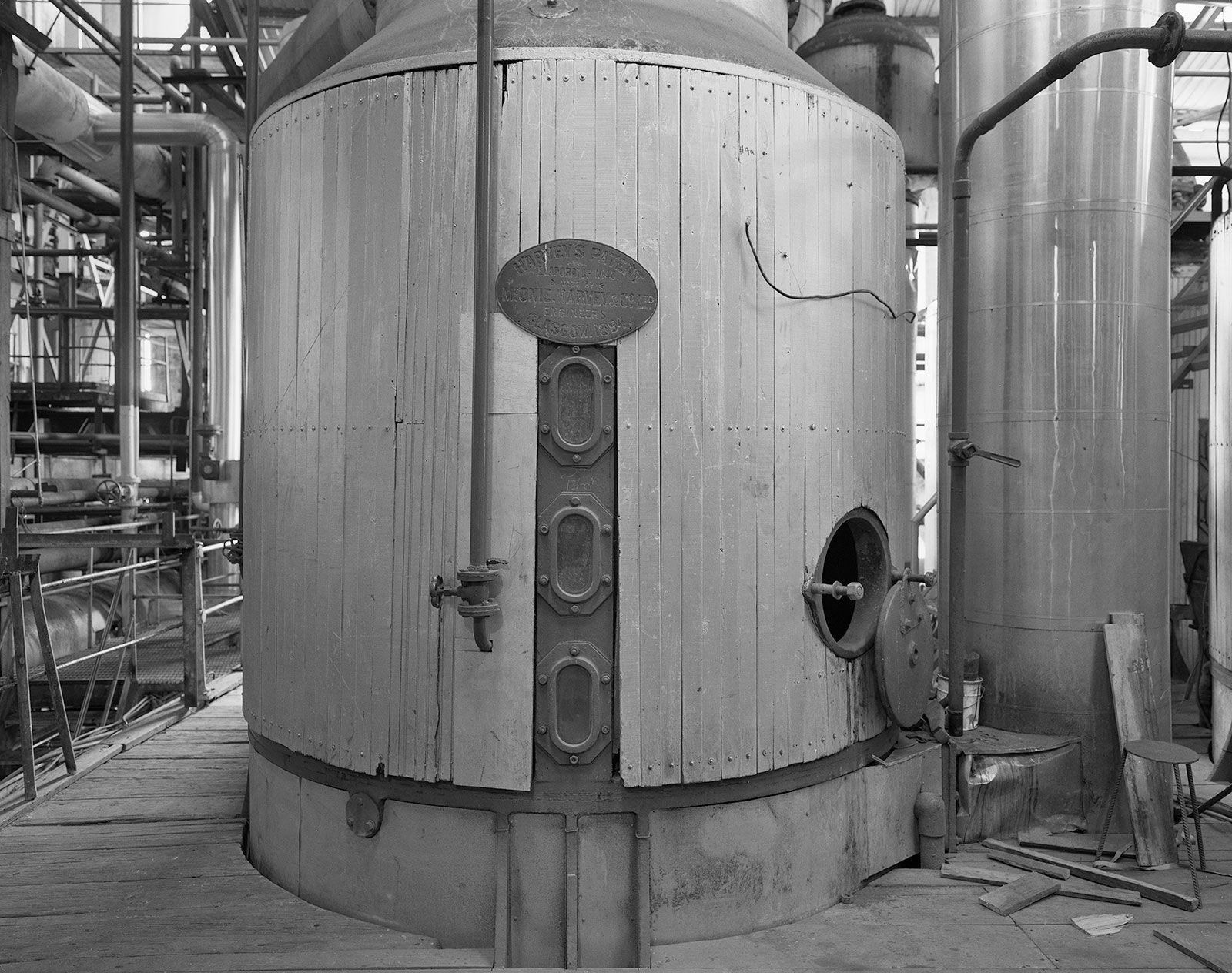 McOnie, Harvey & Co. Evaporator, 1884, Andrews Sugar Factory, St. Joseph, Barbados, 2007 Selenium Toned Silver Gelatin Print, 20x24" Archival Pigment Print on Moab Entrada Rag, 17x21" Edition of Three