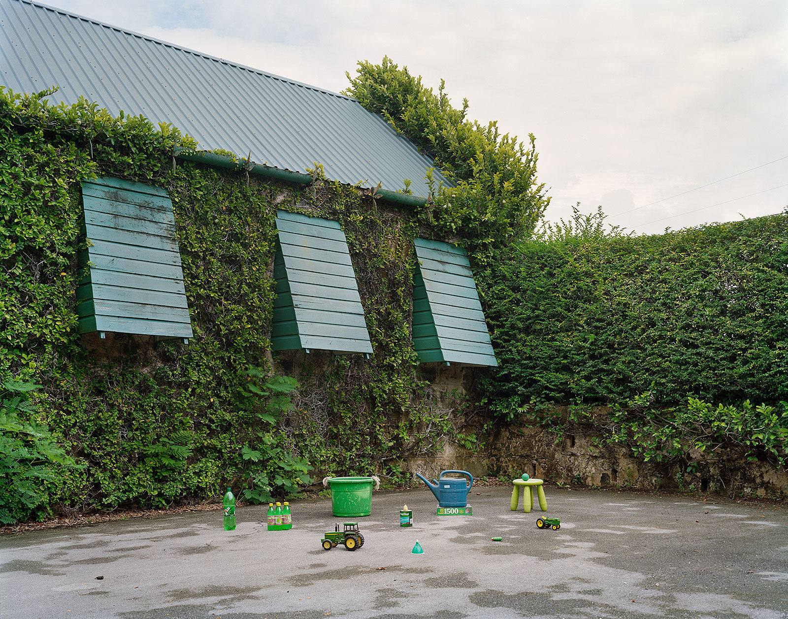 Spontaneous Sculpture, Green Objects, Brighton Farm, St. George, Barbados, 2006 Archival Pigment Print on Moab Entrada Rag, 17x21" Edition of Three