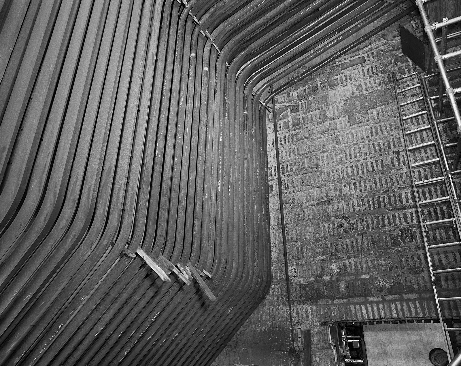 Pipe Repair, Andrews Sugar Factory, St. Joseph, Barbados, 2007 Selenium Toned Silver Gelatin Print, 20x24" Archival Pigment Print on Moab Entrada Rag, 17x21" Edition of Three
