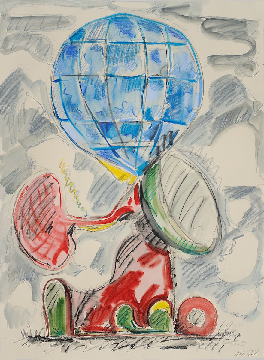 Untitled, Mixed Media on Paper, 30x22", 2022