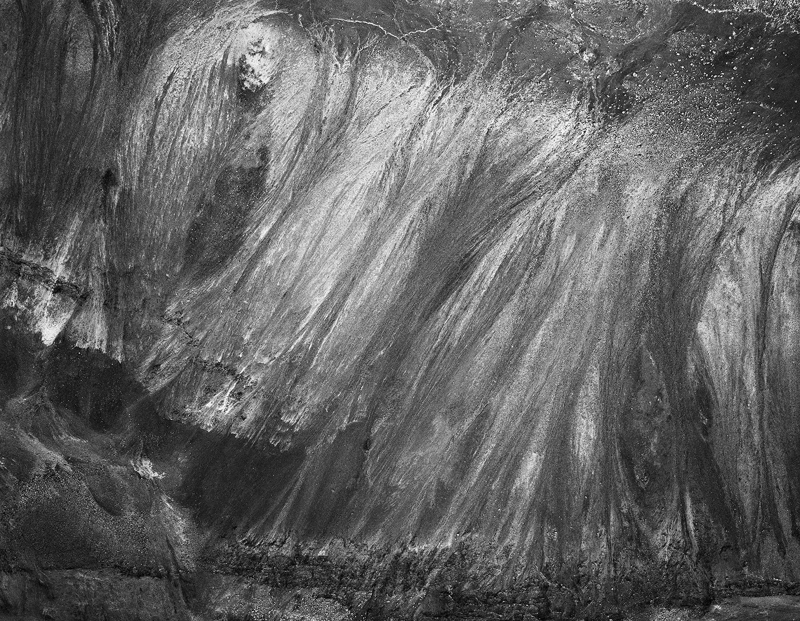 Aerial View of Herðubreiðartögl, Central Highlands, Iceland, 2019 Selenium Toned Silver Gelatin Print, 16x20" Edition of Three