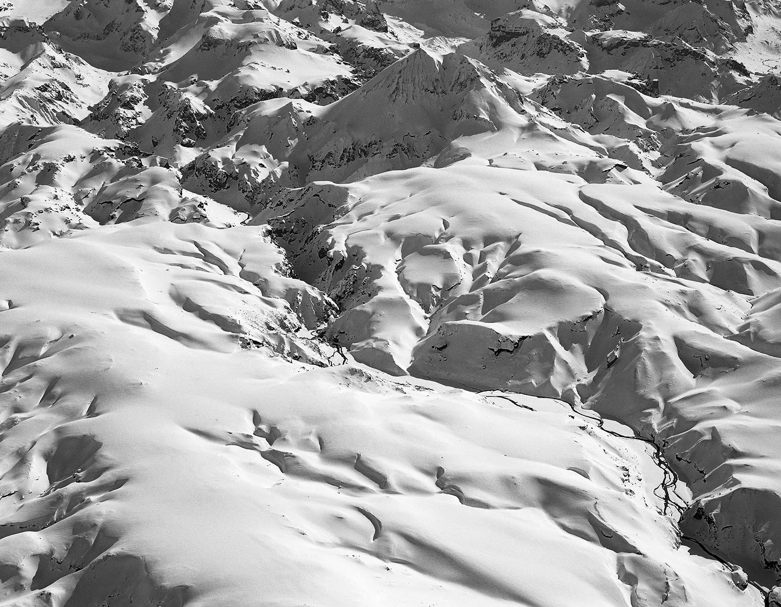 Aerial View, Suðurland, Iceland, 2015 Selenium Toned Silver Gelatin Print, 16x20" Edition of Three
