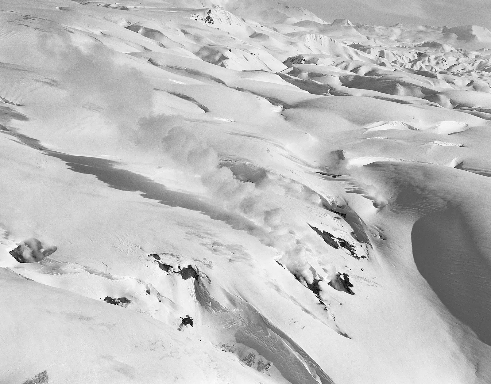 Aerial View of Geothermal Activity, Suðurland, Iceland, 2015 Selenium Toned Silver Gelatin Print, 16x20" Edition of Three