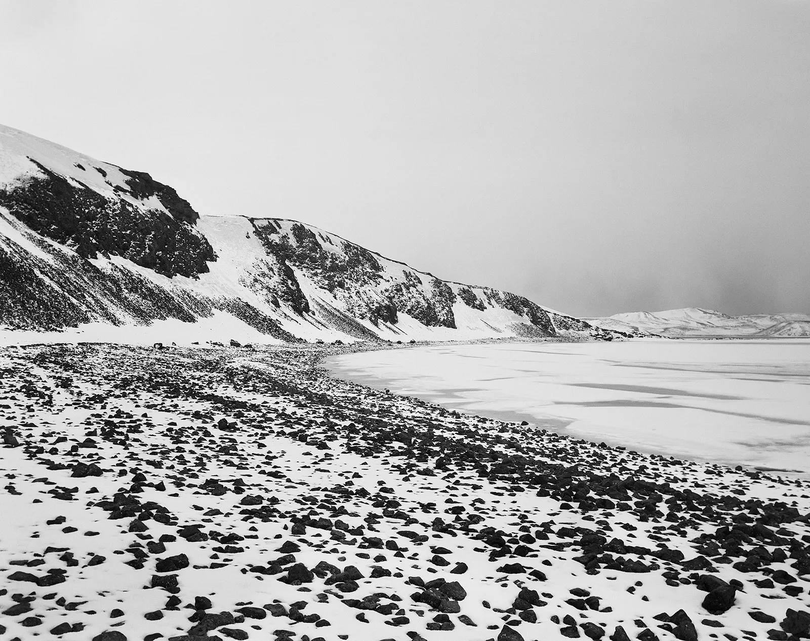 Shore of Lake Kleifarvatn, Iceland, 2015 Selenium Toned Silver Gelatin Print, 16x20" Edition of Three