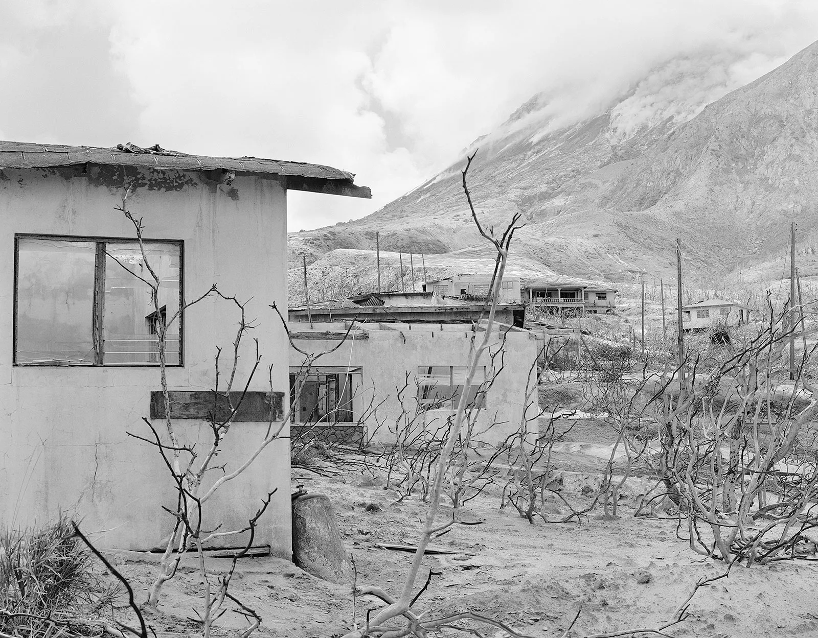 Evacuated Dyers Township and Results of a Pyroclastic Flow, Exclusion Zone, Montserrat, 2008 Selenium Toned Silver Gelatin Print, 16x20" Edition of Three