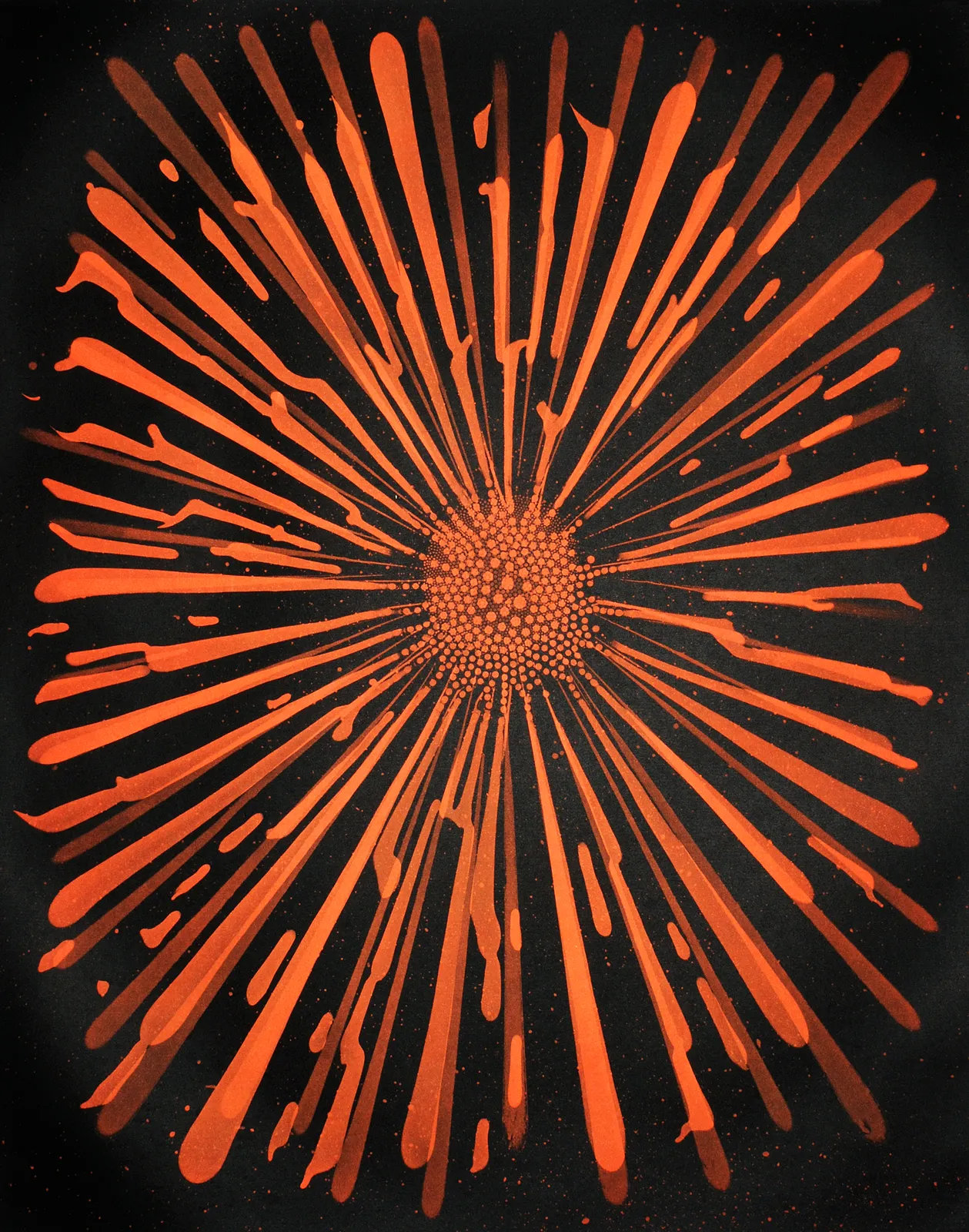 Taiyō, Ferrofluid Photogram on 8x10" Sheet of Film, 2013 Photogravure on Hahnem&uuml;hle Copperplate Paper Size 30.5x25", Plate Size 23.5x19" Edition of 10 Printed by Lothar Osterburg in 2026