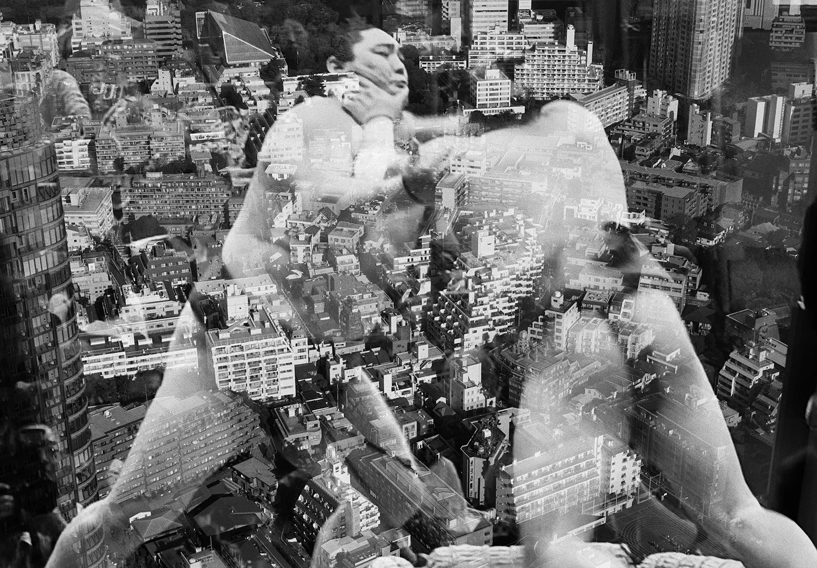 Roppongi-Sumo Double, Tokyo, Japan, 2018 Selenium Toned Silver Gelatin Print, 16x20" Edition of Three