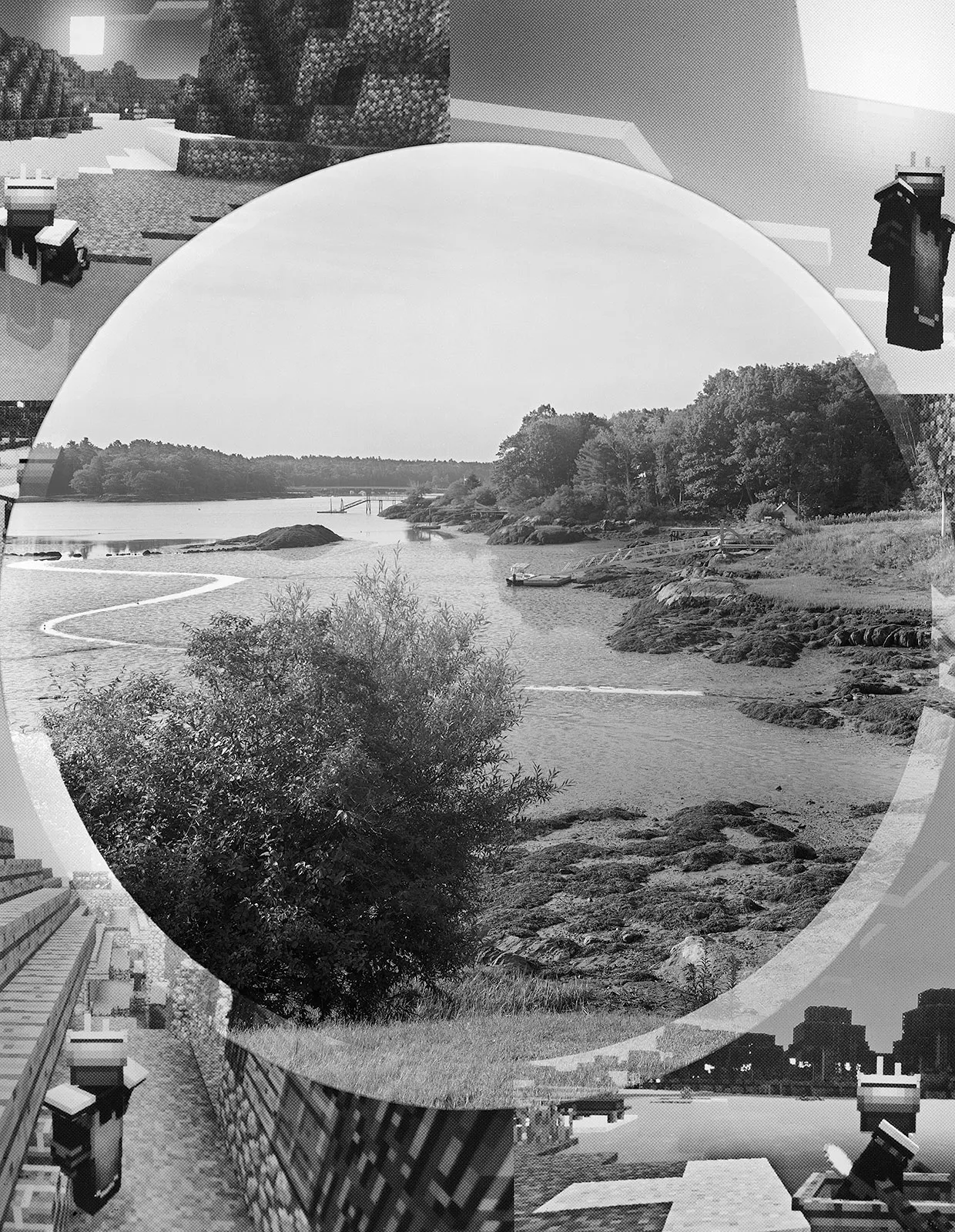 Minecraft + Barters Island, Maine, 2016 Selenium Toned Silver Gelatin Print 20x16" Edition of Three
