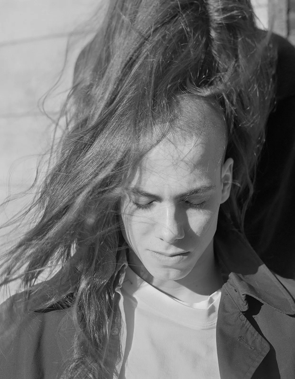 Fugazi Fan with Long Hair, Brunswick, Maine, 1989 Selenium Toned Silver Gelatin Print 20x16" Edition of Three