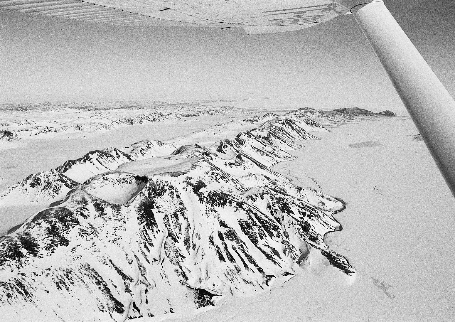 View from Plane Window, Iceland, 2006 Archival Pigment Print on Hahnemuhle Photo Rag, 17x21" Edition of Three