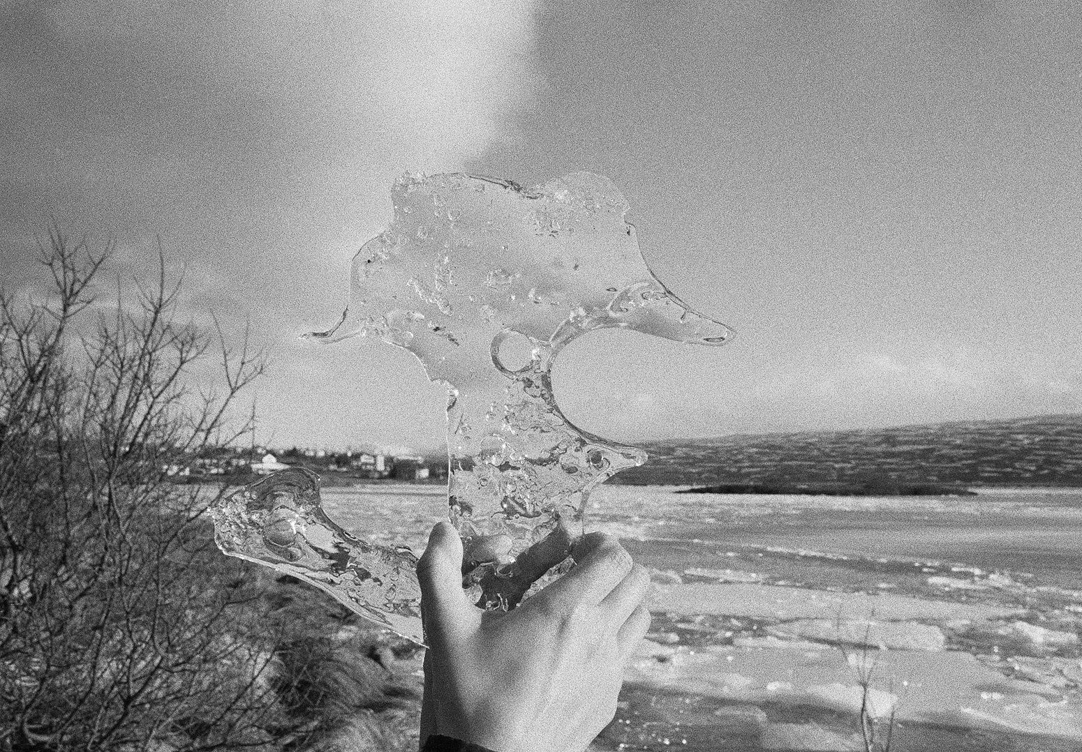 Agnes Holding Ice, Egilsstaðir, Iceland, 2003 Archival Pigment Print on Hahnemuhle Photo Rag, 17x21" Edition of Three