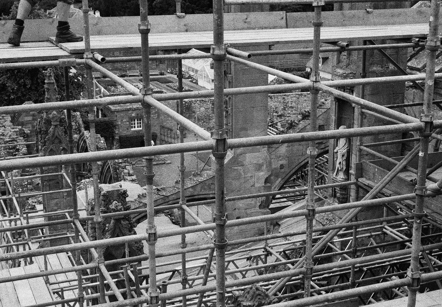 Construction, Melrose Abbey, Scotland, 2013 Archival Pigment Print on Hahnemuhle Photo Rag , 17x21" Edition of Three