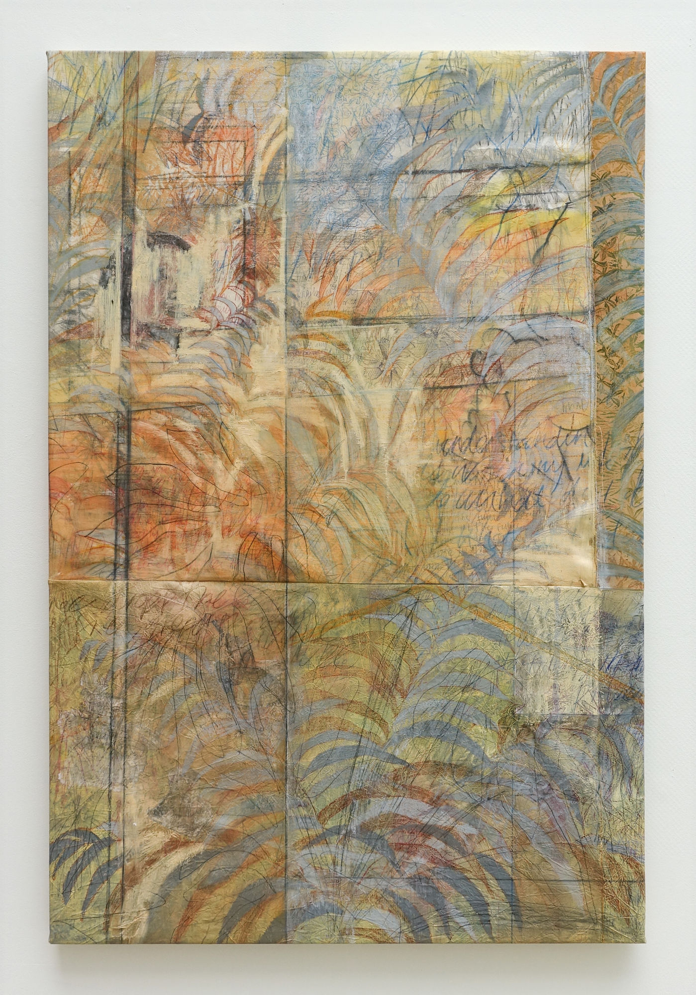 Alya Hatta Chapter III: Conflict Resolution, 2026 Oil, acrylic, pastel, graphite, image transfer on canvas 150 x 100 cm