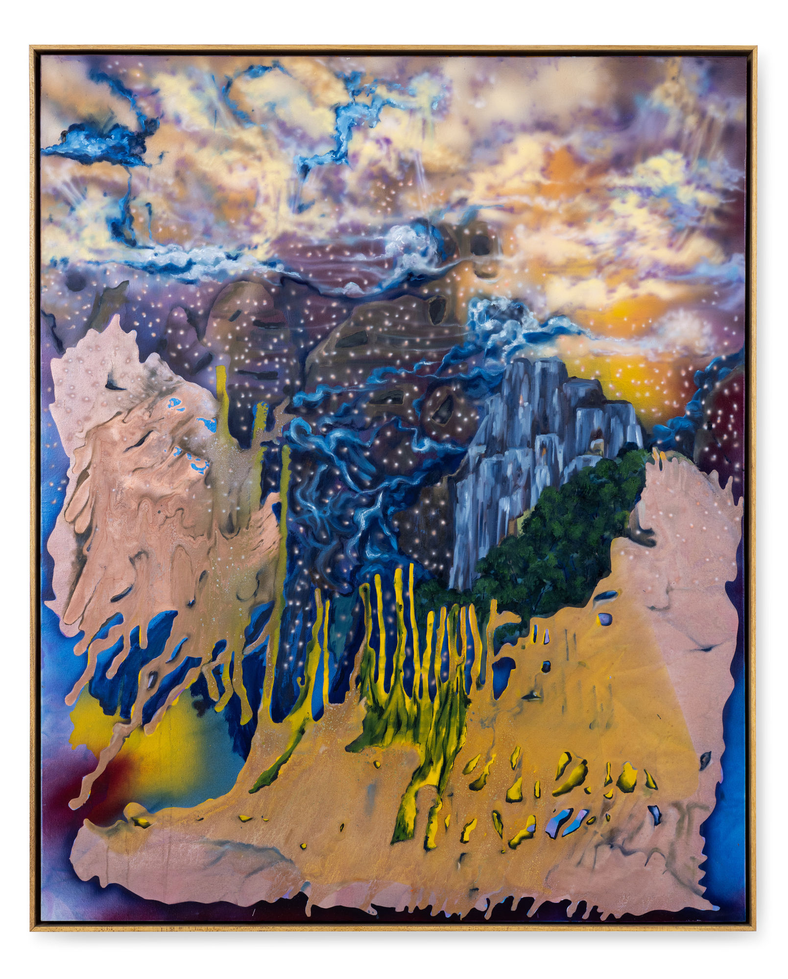Faizal Yunus Kalkatu Kingdom, 2024 Signed and dated on verso Oil, automotive paint on canvas 153 x 130 cm