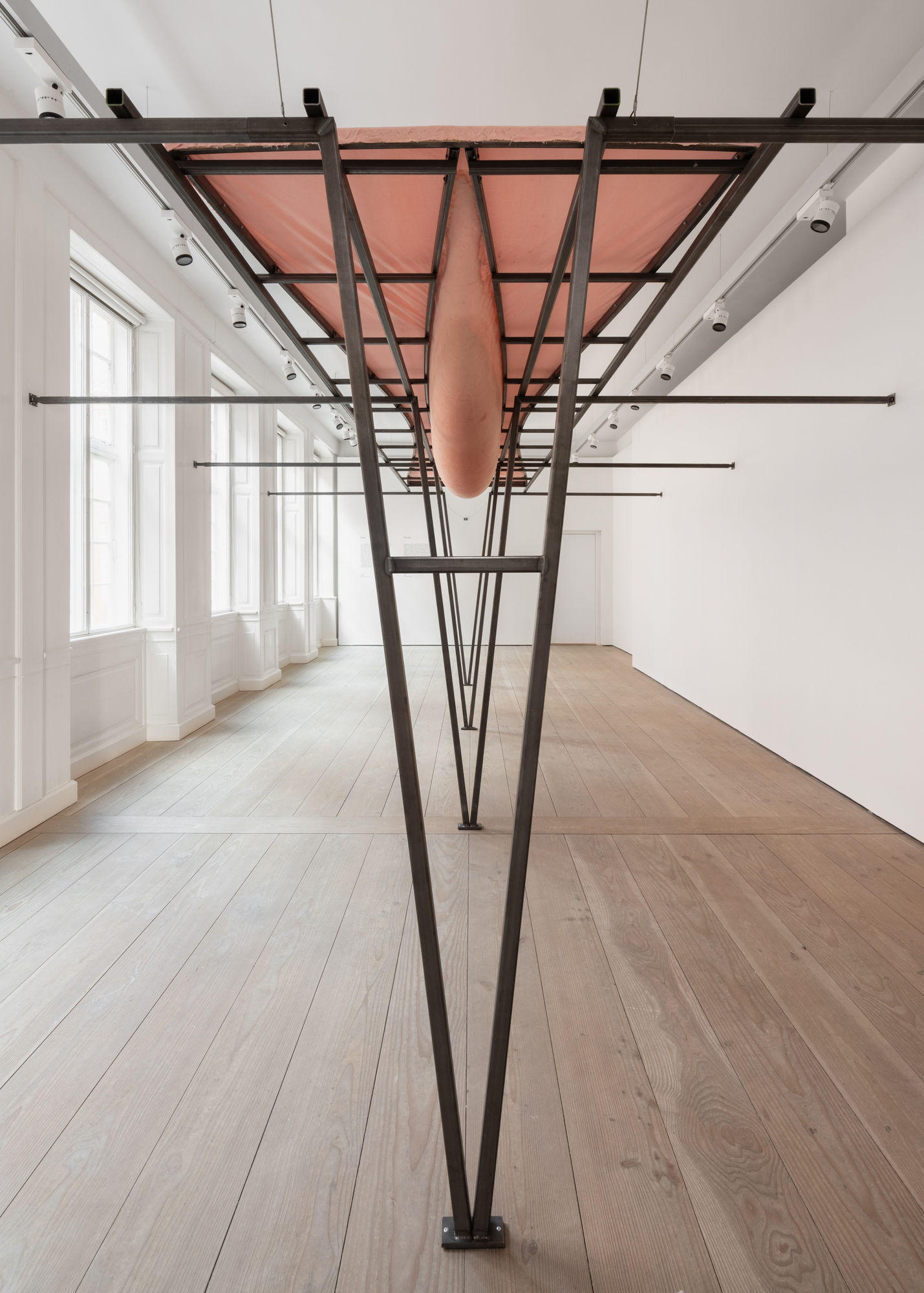 Installation view, Tove Storch, Slumping, 2024. Gammel Strand. Photo: David Stjernholm