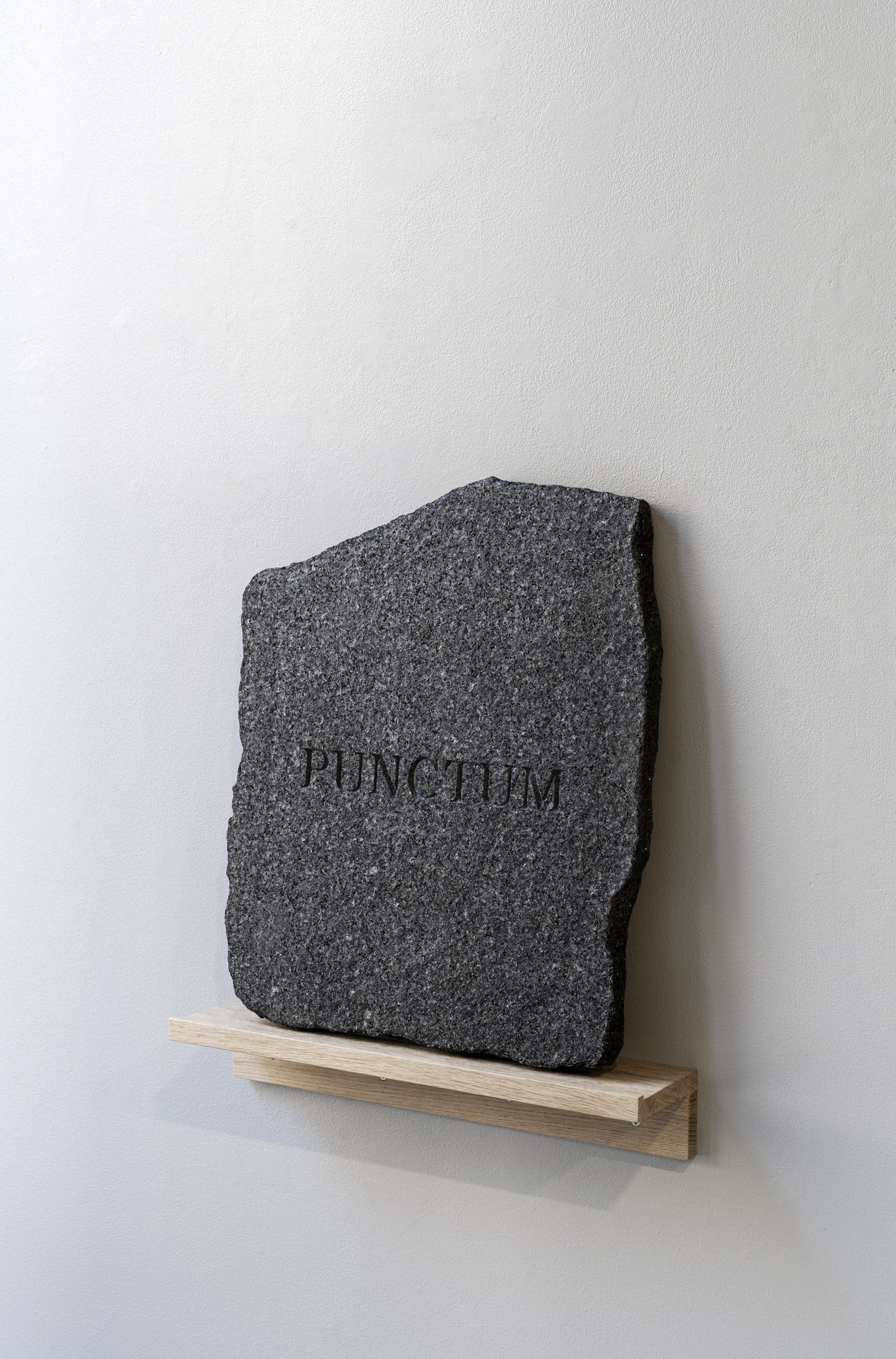 Punctum (After Barthes), 2021 Carved stone & wall piece, approx. 38x52x3cm