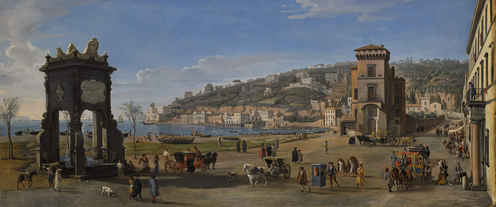 GASPAR VAN WITTEL Naples, a view of the Riviera di Chiaia