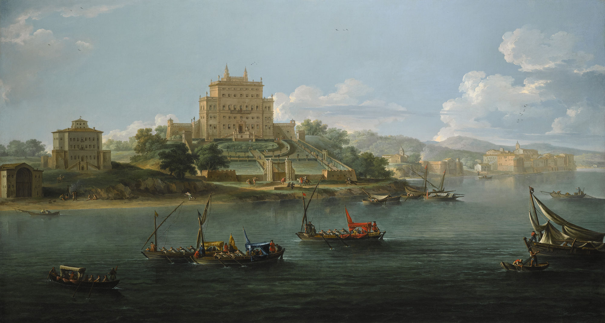 Paolo Anesi View of Villa Costaguti and Villa Pamphili