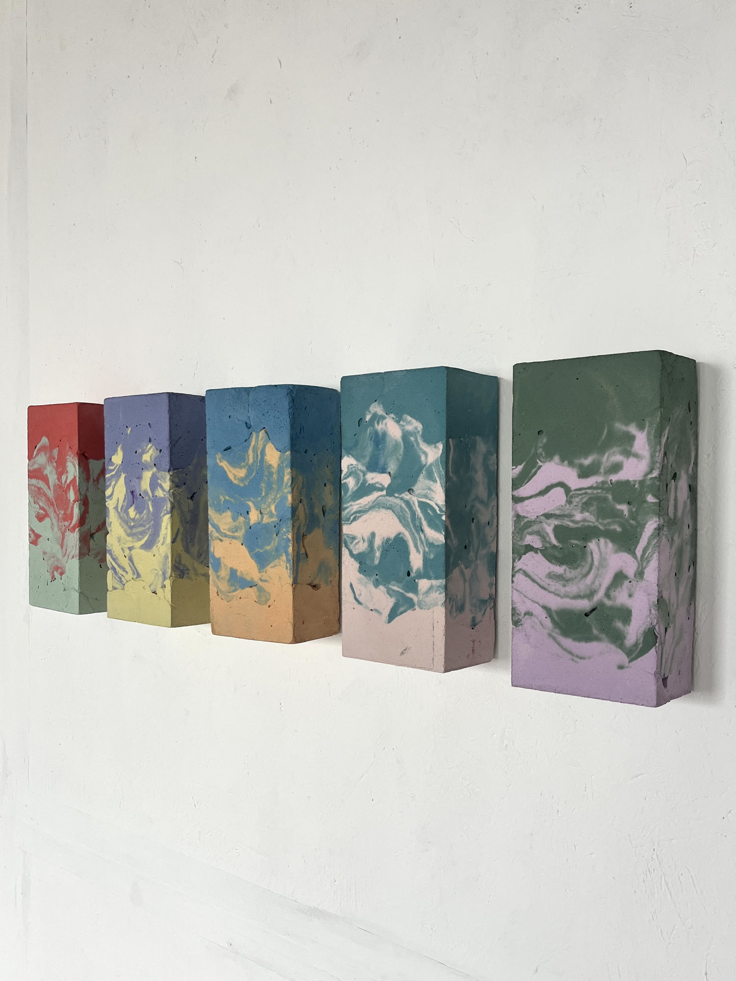 Gill Flett Equal and Opposite Pigmented mortar 21 x 70 x 6cm £450