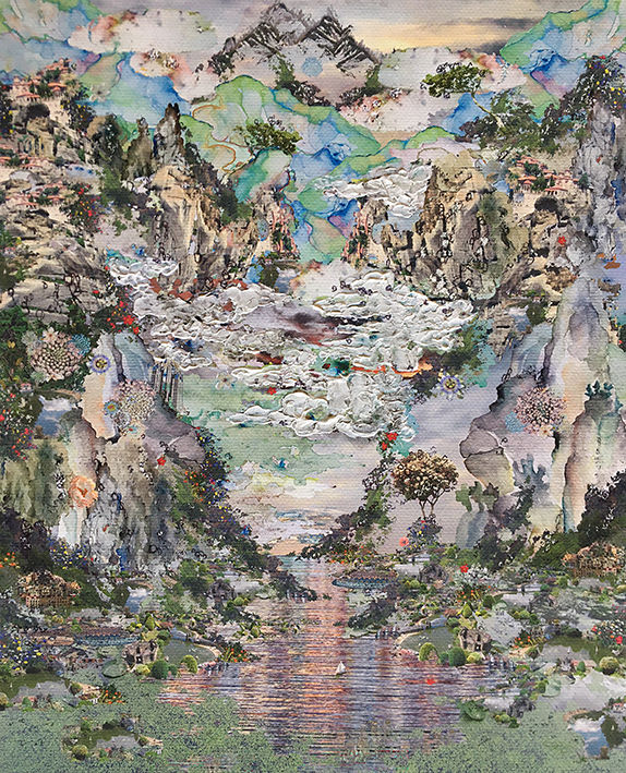 Jane Ward Tectonic #6 Digital media and collage 25x20cm £400