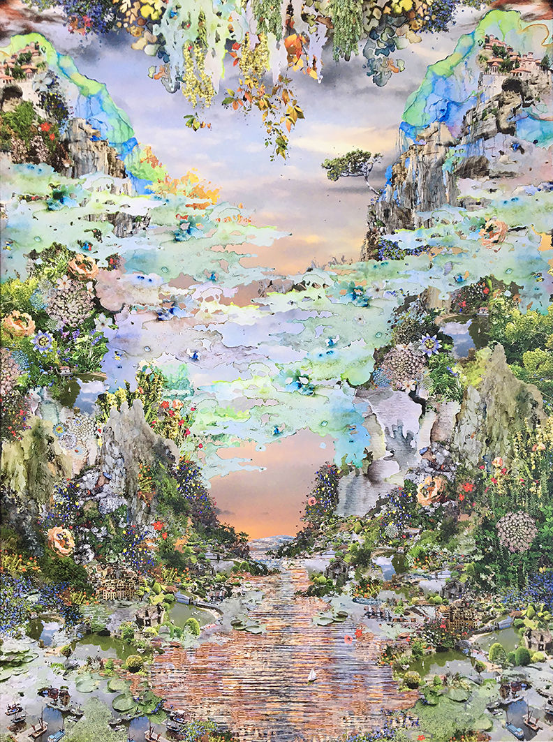 Jane Ward Imaginary Walk #8 Digital media and collage 100x70cm £2400