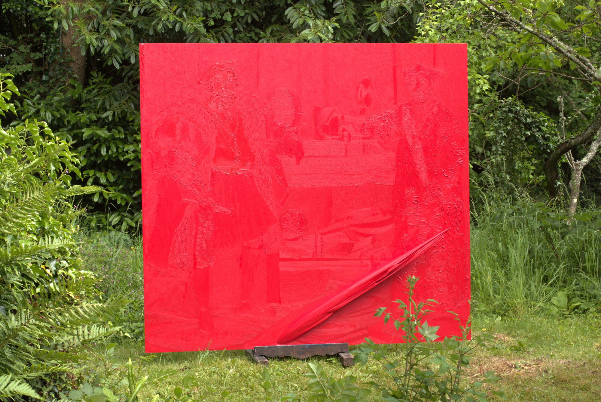 Title: Tribute to Holbein in other Dimensions Artist: Jonty Hurwitz Date: 2016 Materials: Oil on aluminium and resin Dimensions: 200 x 115 x 25cm Edition Size: 1 Download in High-Res