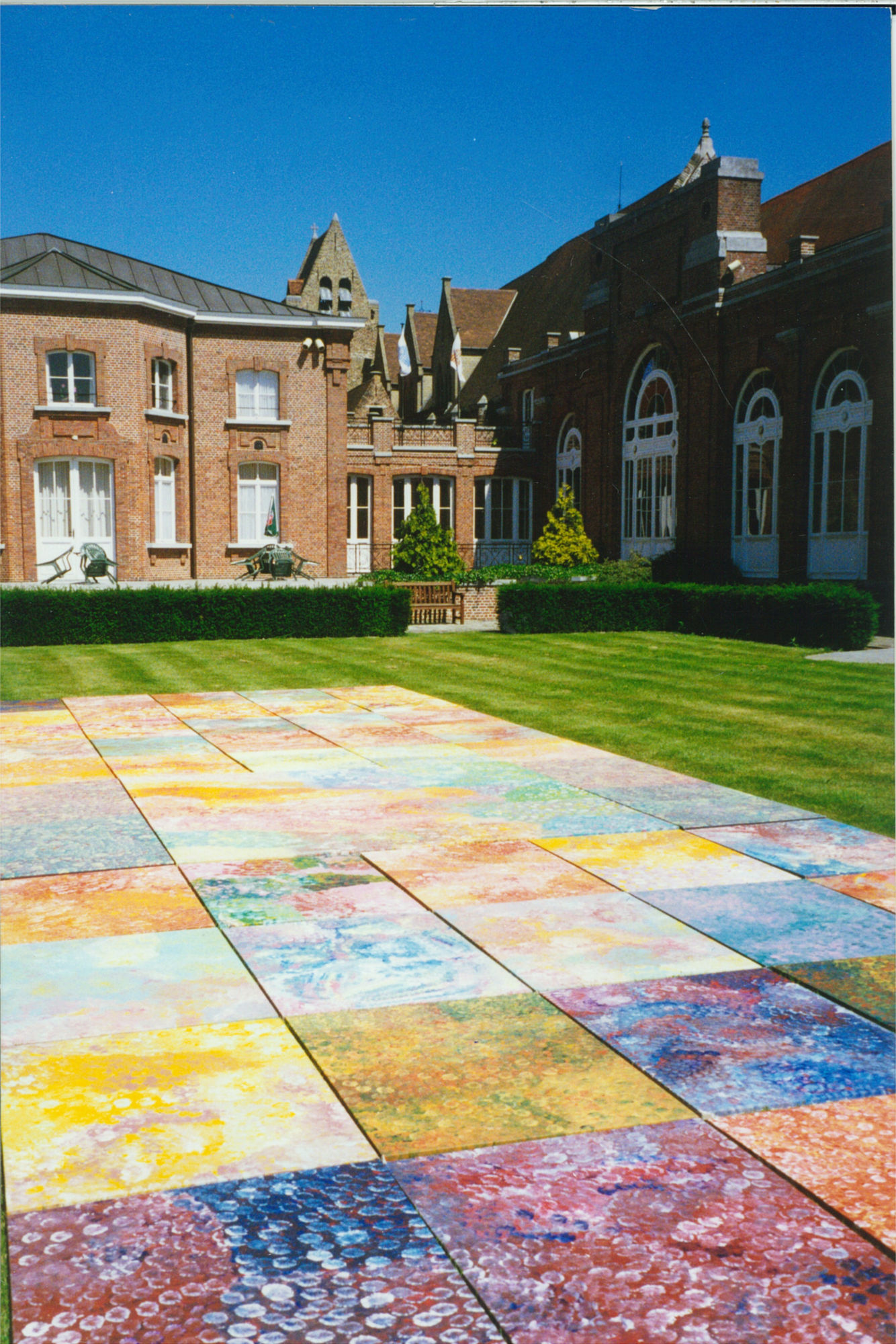 The Emily Wall positioned outside Oud Sint-Jan before its historic unveiling.
